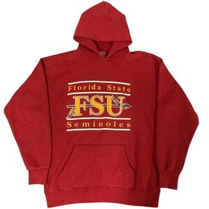 Vintage Soffe Florida State FSU Seminoles Hoodie Red XL Made in USA 80s 90s